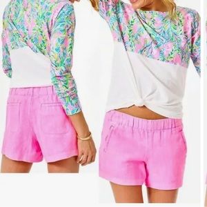 Lilly Pulitzer Lilo linen shirt size XL